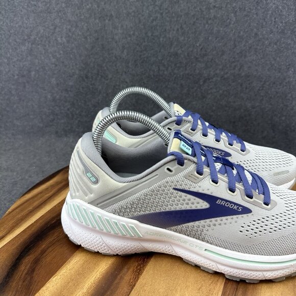 Brooks Adrenaline GTS 22 Womens Size 8B Gray Purple Running Shoes Sneakers - Picture 3 of 10